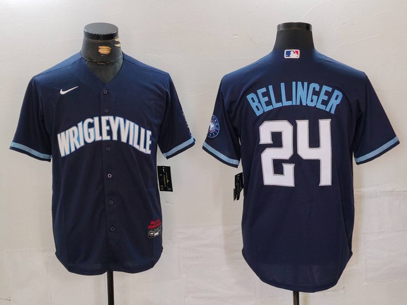 Men's Chicago Cubs Cody Bellinger #24 Navy City Connect Limited Jersey